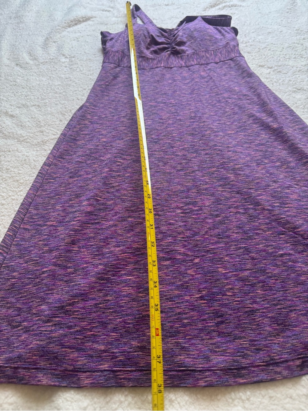 prAna Amaya space-dye dress Purple Racerback built in bra size small - Picture 5 of 9